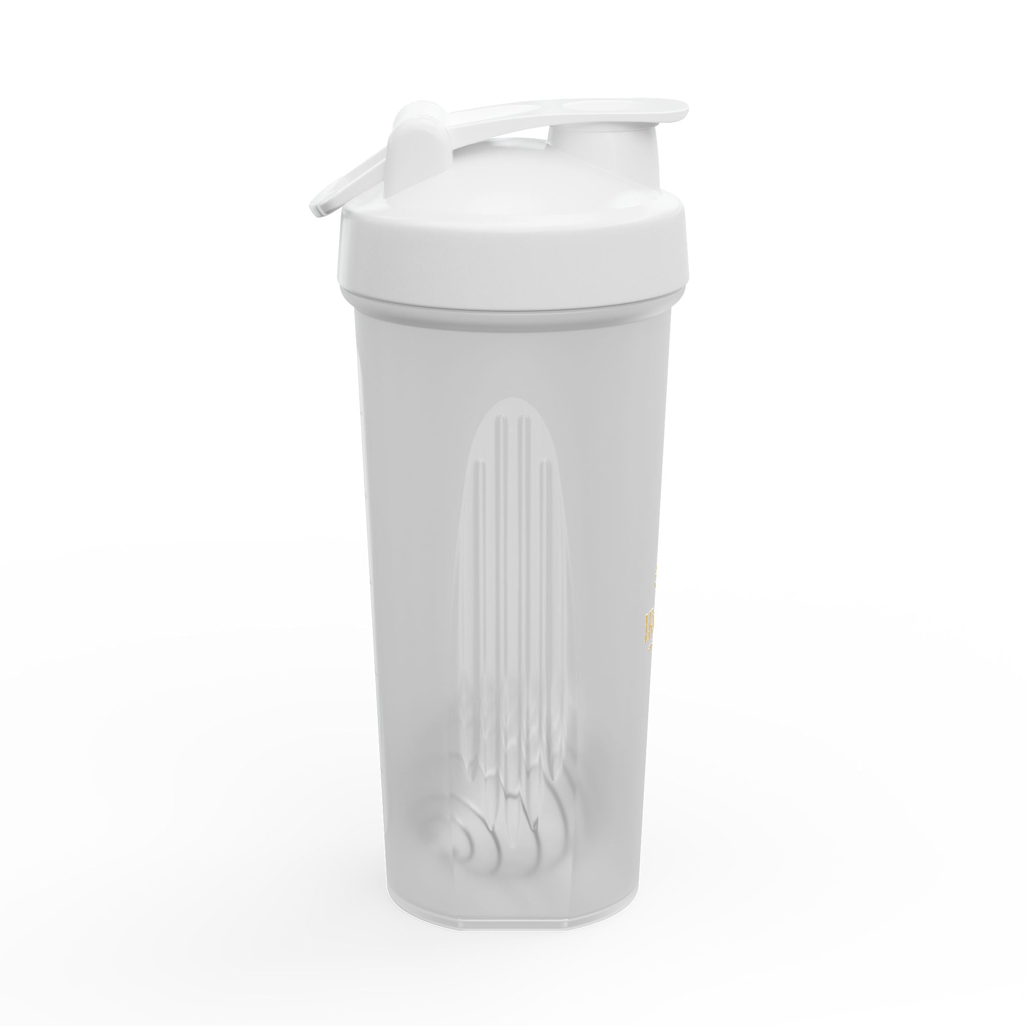 Gold Logo Protein Shaker Bottle — Gym Blender Bottle for Fitness & Supplements