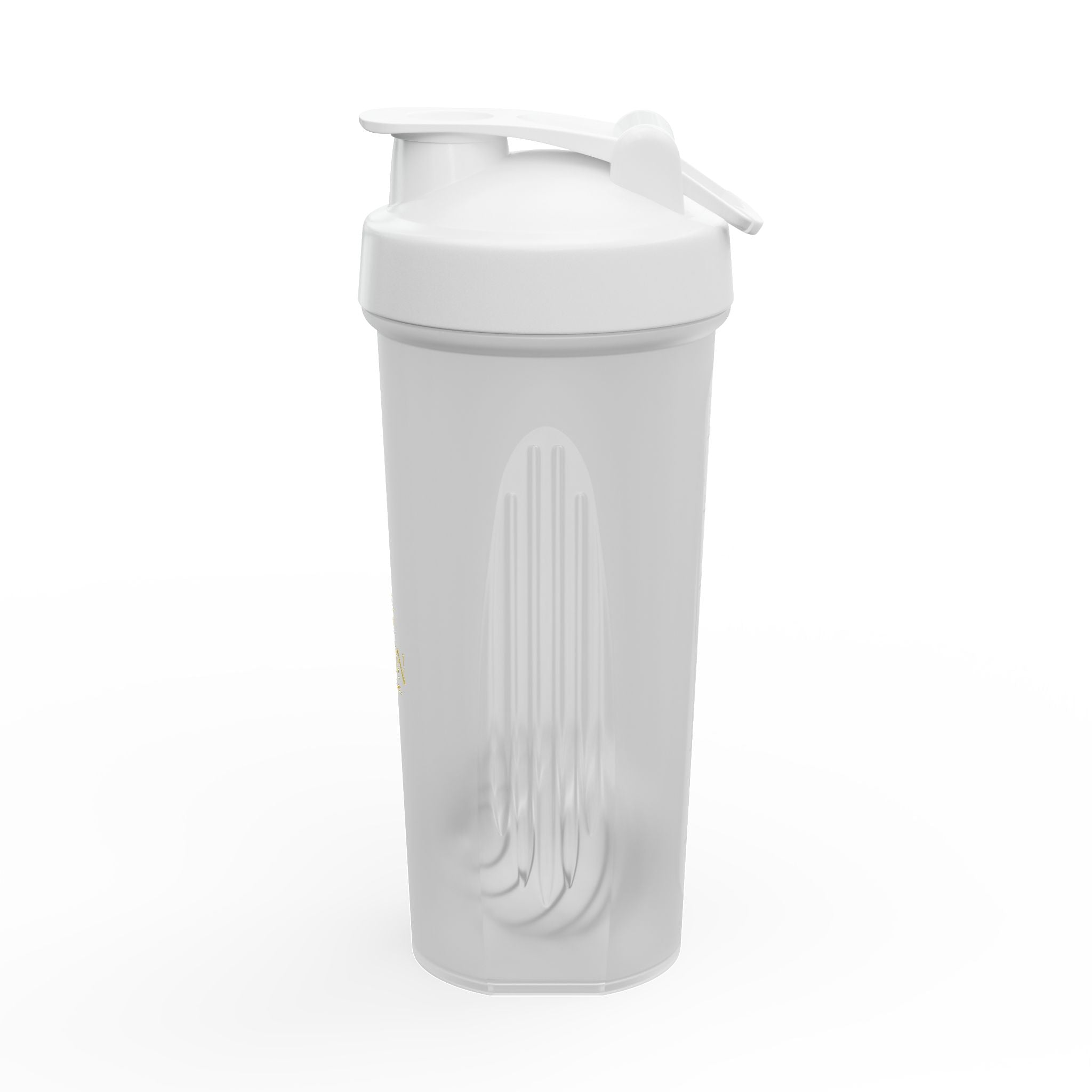 Gold Logo Protein Shaker Bottle — Gym Blender Bottle for Fitness & Supplements